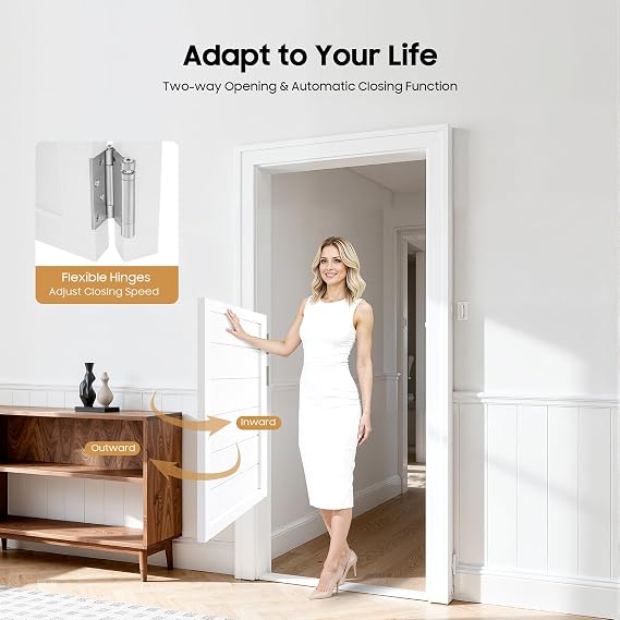 Partition Half Door, Pine Wood Swinging Interior Dutch Door with 1 Doorpost and 3 Hinges for Houses, Kitchens, Storage Rooms, Bathrooms, Cafes, Laundry Rooms, 35.43 x 35.43 Inch