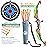 TEMI Kids Bow and Arrow Set - LED Light Up Archery Toy Set with 10 Suction Cup Arrows, Target & Quiver, Indoor and Outdoor Toys for Children Boys Girls