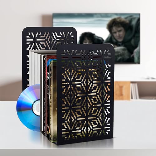Miniatura 7 de Sujetalibros para libros pesados, sujetalibros para estantes, sujetalibros resistentes, bonitos sujetalibros decorativos de metal para uso doméstico