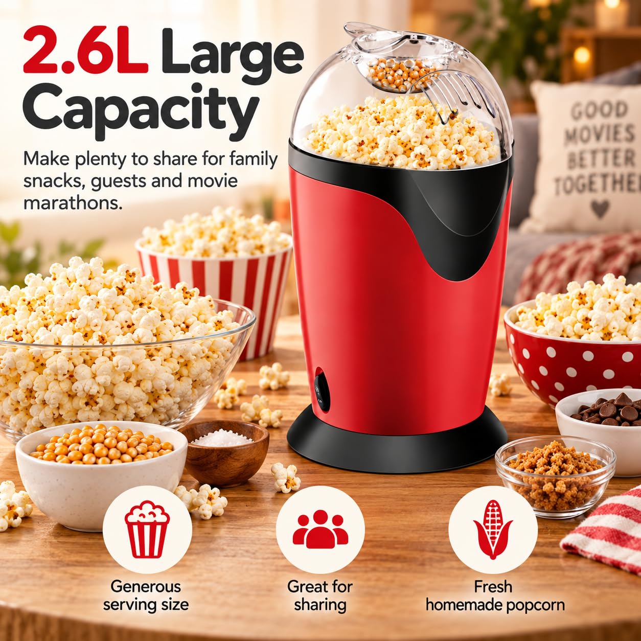 Maszyna do popcornu, automatyczna elektryczna maszyna do popcornu