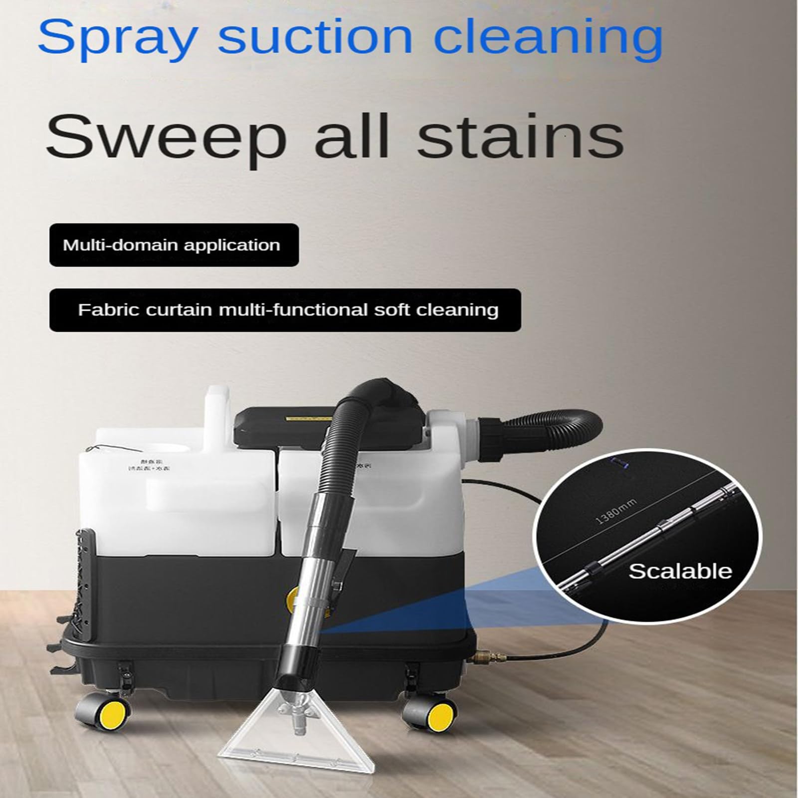 Macchina per la Pulizia Multifunzionale per la Pulizia a Vapore con Estrazione Domestica Spray per la Pulizia dei tappeti all-in-One