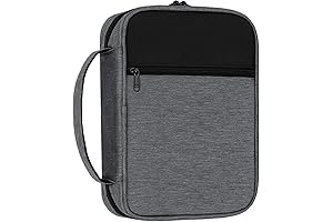 Medium Gray Standard Polyester Bible Holder with Interior Pockets