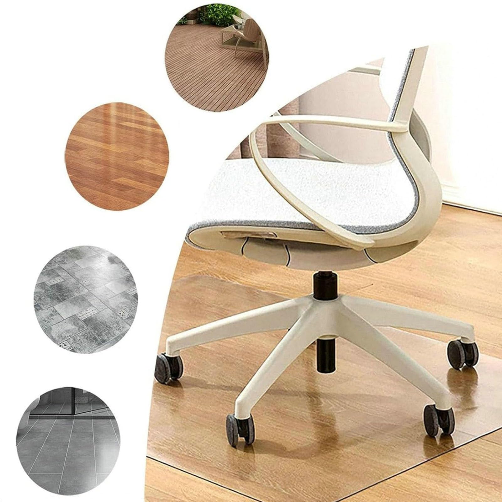 Tapis de protection de sol antidérapant en PVC transparent de 2 mm pour sols durs, résistant aux rayures, idéal pour la maison, le bureau et les études, protège les sols en bois