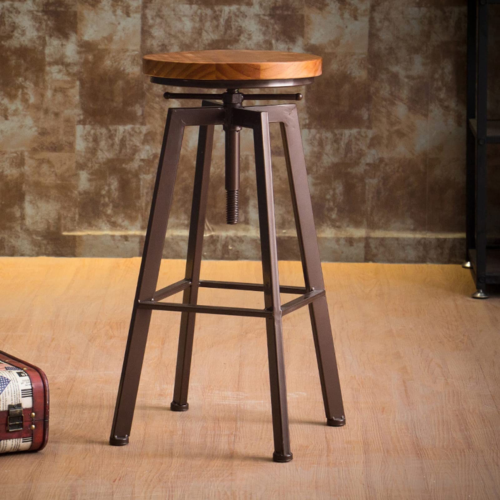 Amazon.com: Vintage Industrial Bar Stool, Swivel Counter Coffee