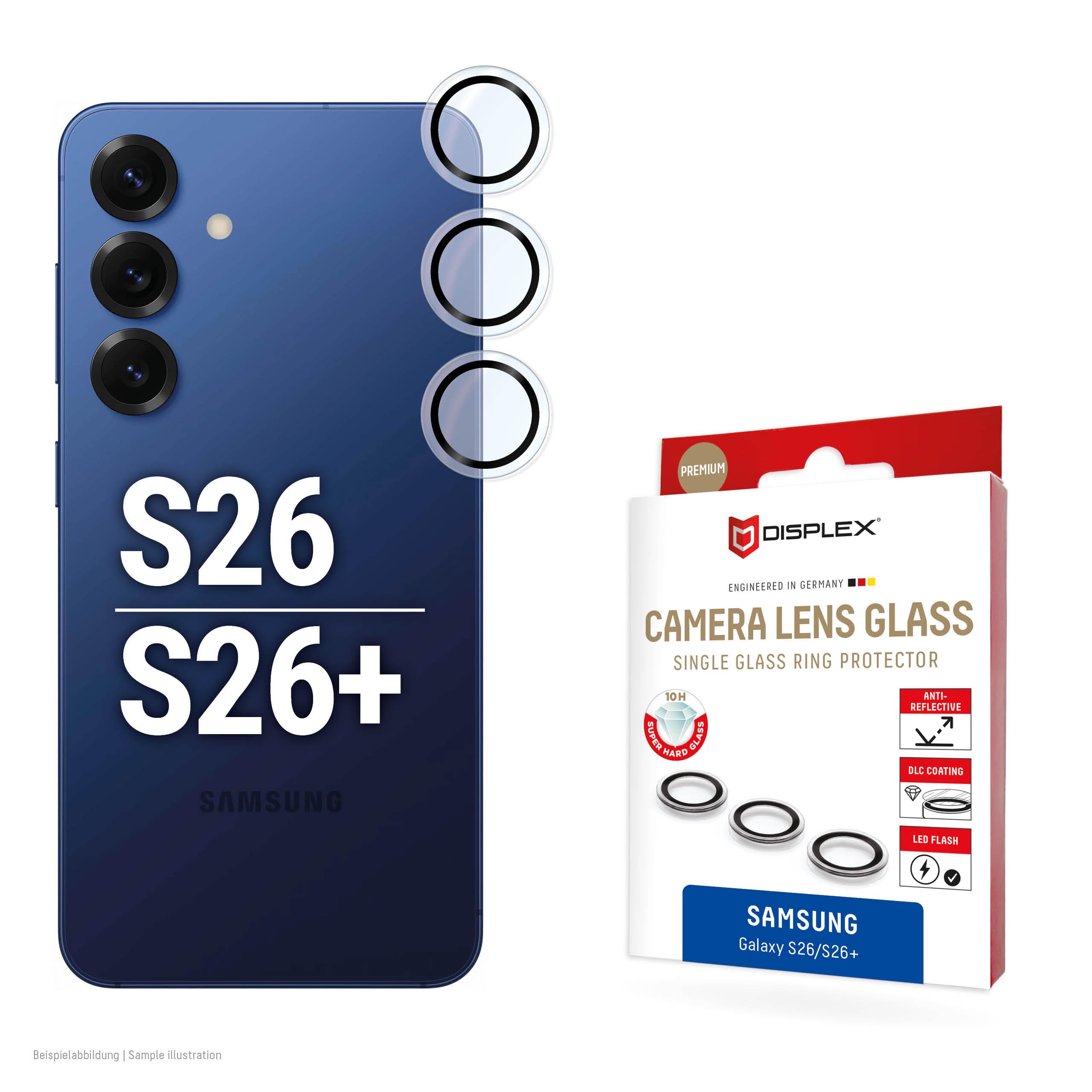 Objectif unique CamGlass pour Galaxy S26 Displex verre véritable MM