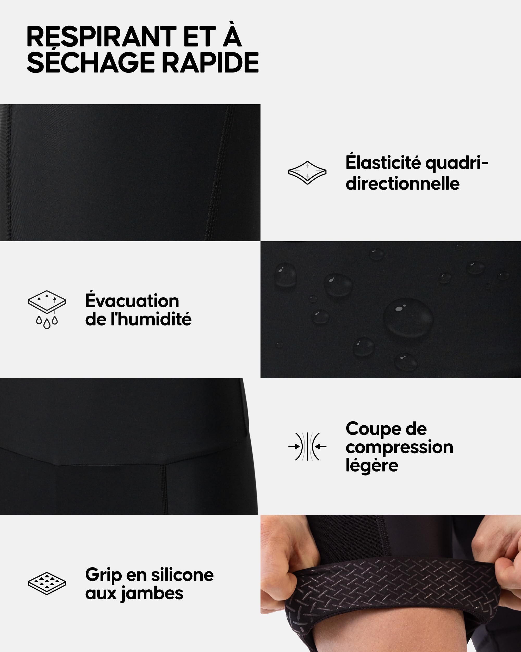 DANISH ENDURANCE Cuissard Vélo Homme Rembourrage 3D Short Cyclisme Respirant Élastique