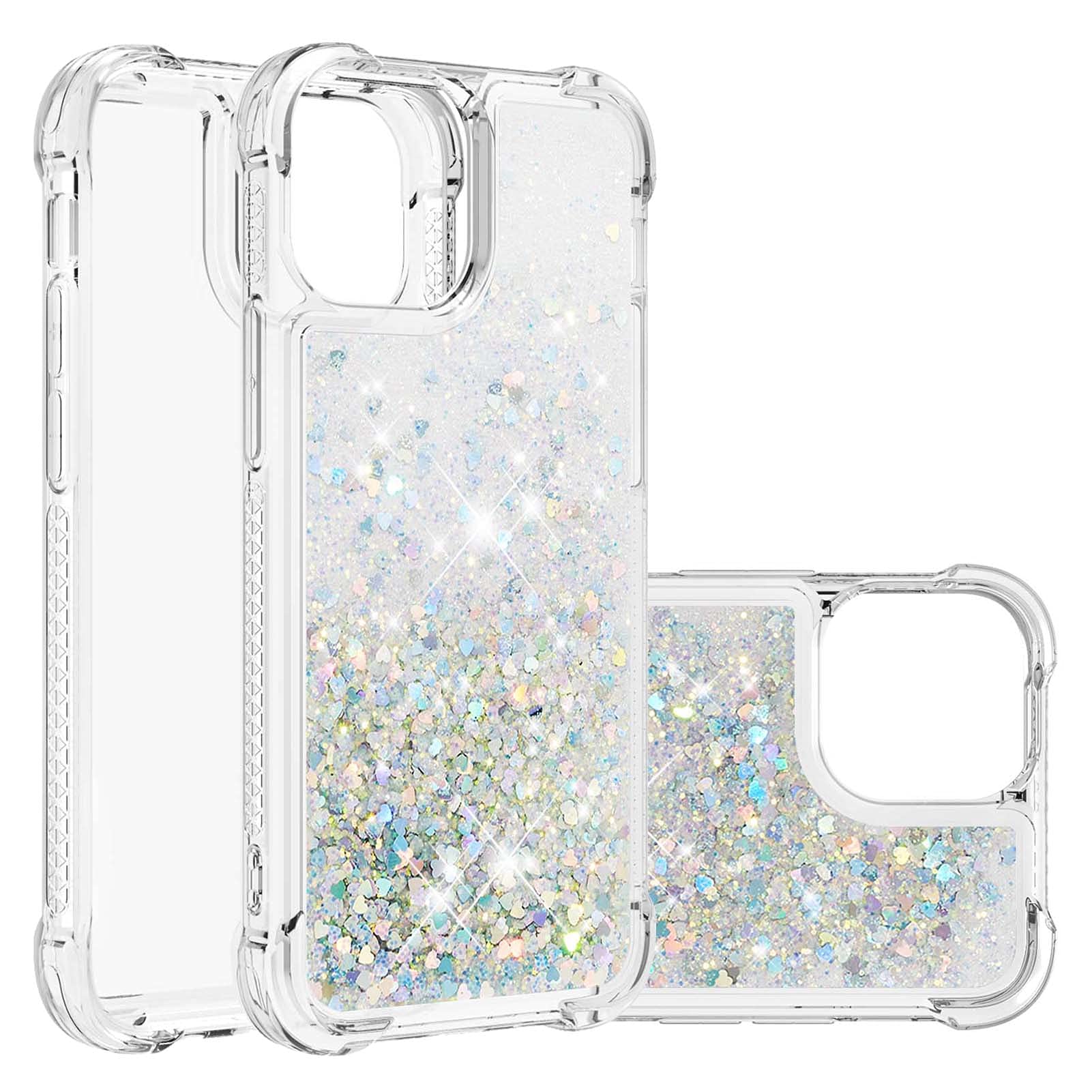 Coque iPhone 14 Pro Max antichoc transparente paillettes silicone - 7