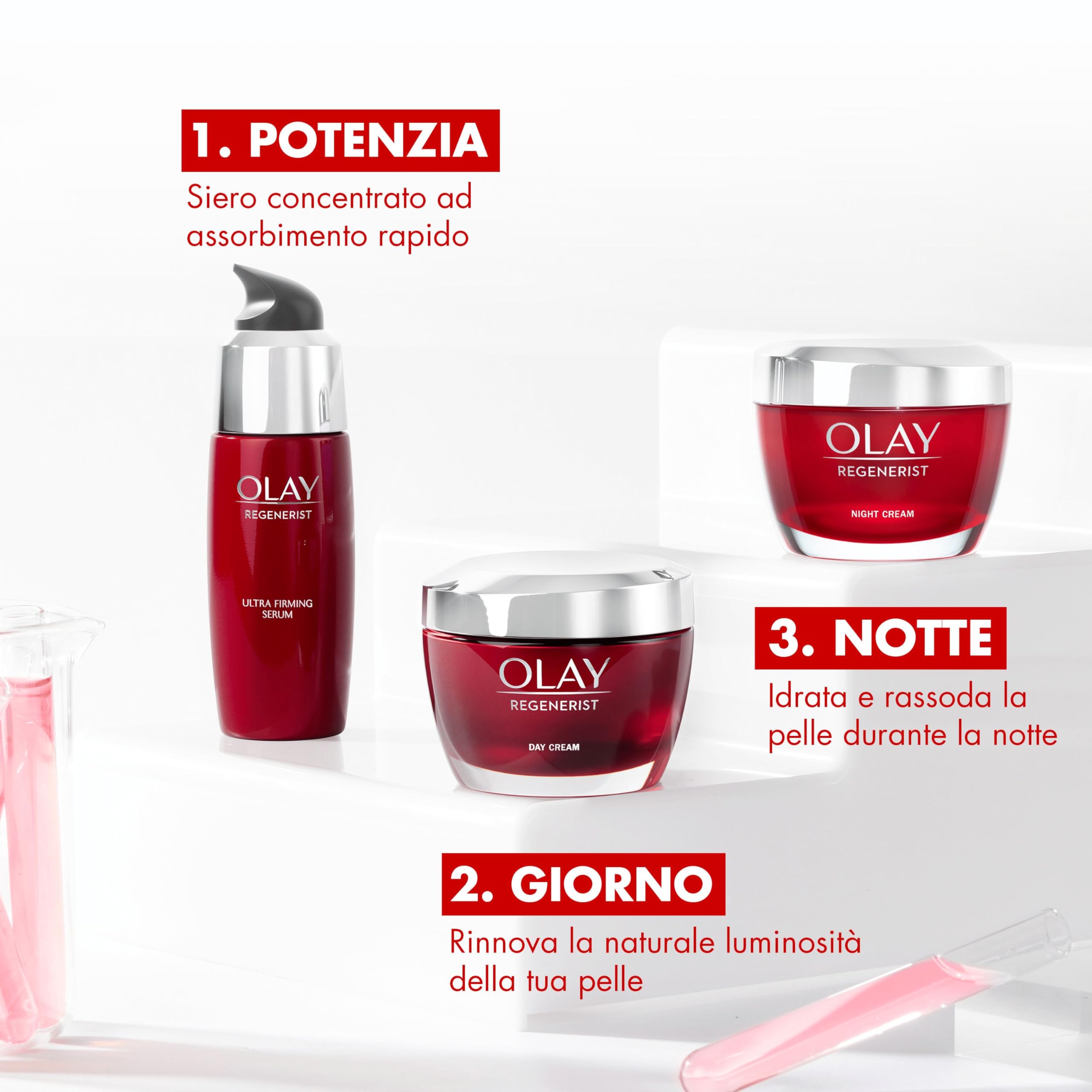 Olay Regenerist Crema Viso Notte. Crema Idratante Attiva Antirughe e Rassodante per la Cura della Pelle con Niacinamide e Peptidi Anti-Età. Rassoda, Rigenera e Idrata. Senza Profumo. 50 ml
