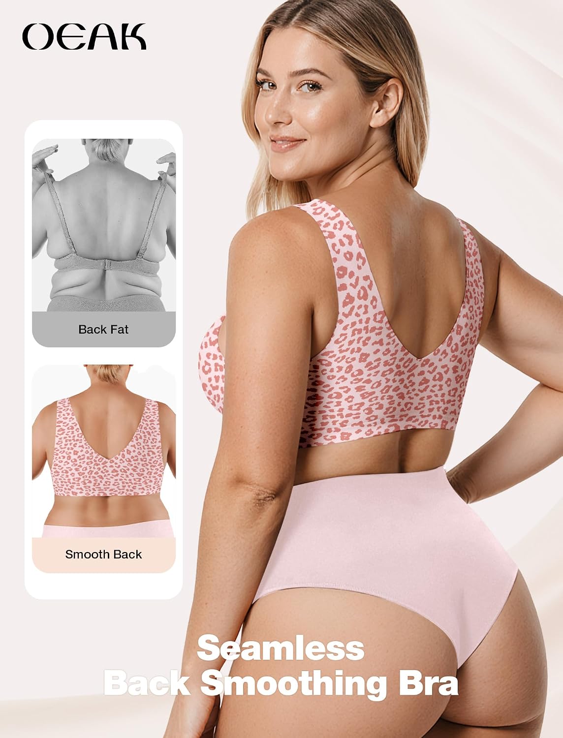 OEAK Women Wireless Jelly Bras Pull on Full Coverage Tshirt Bra image 3