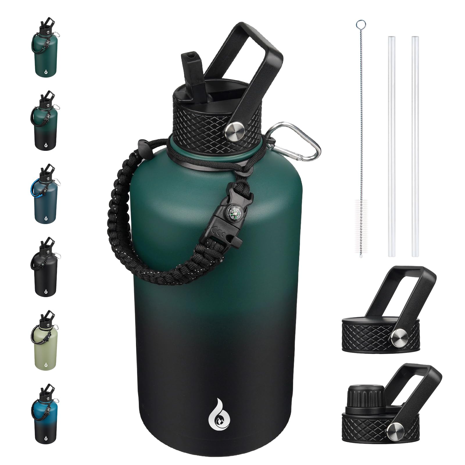 BJPKPK 87oz Insulated Water Bottle with Straw Lid Stainless Steel Water Jug