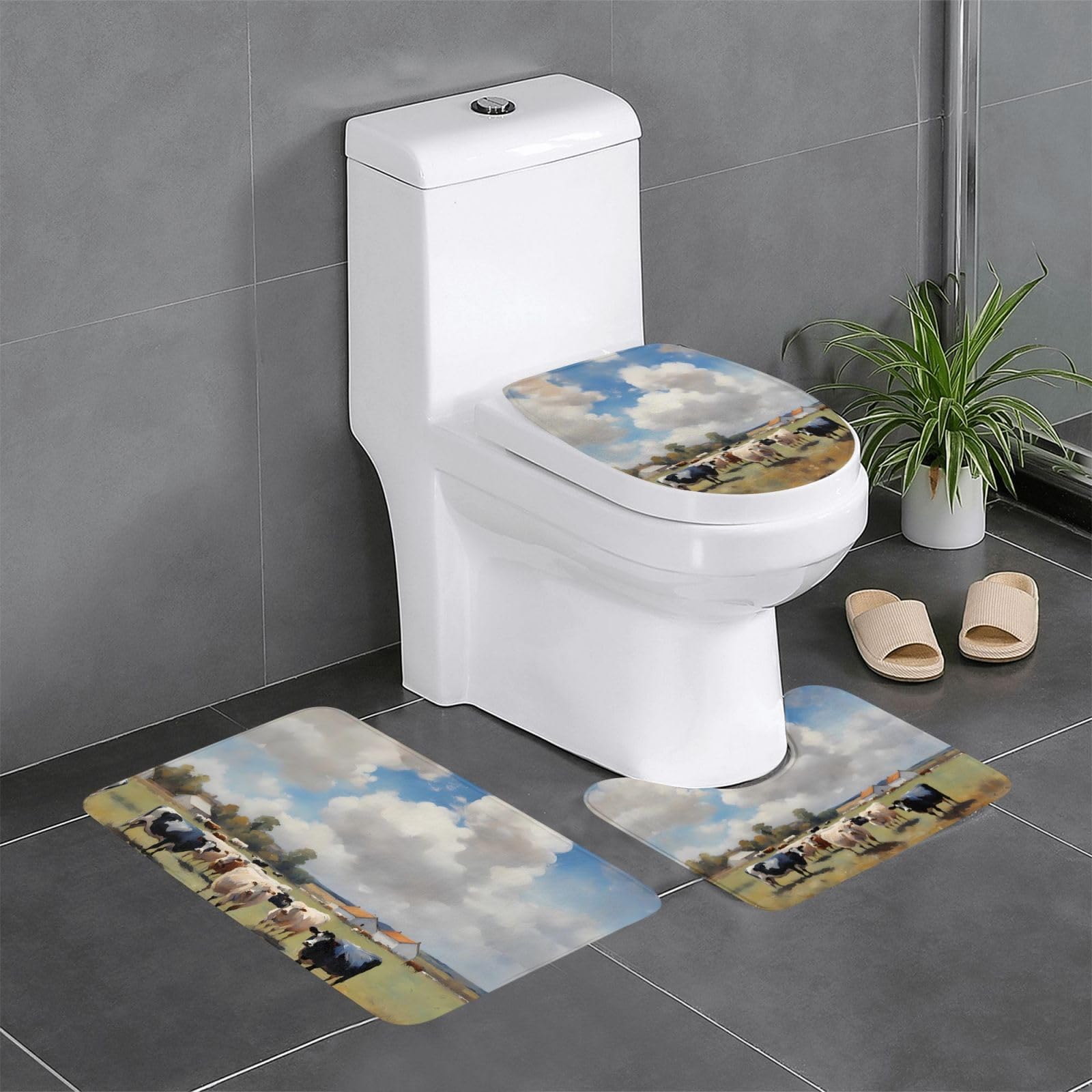 Tapis antidérapants pour salle de bain et toilettes idéal pour coiffeuses modernes