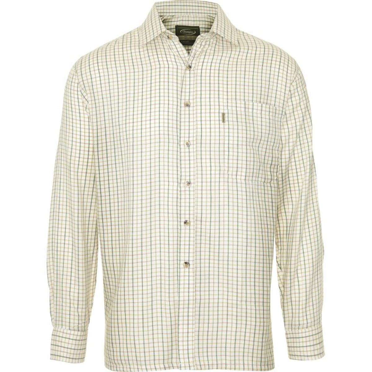 Champion Tattersall Country Casual Style Shirt-Olive-X-Large-Max 51 inch,130cm (2320)