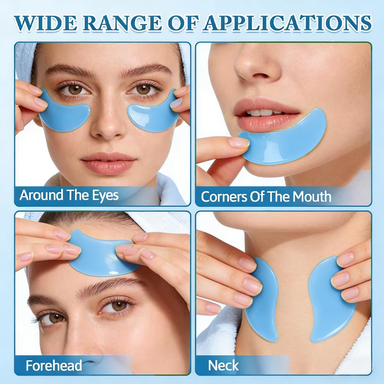 60 Pezzi Patch Occhi al Collagene,Maschera per Occhi All'acido Ialuronico,Per Anti-Rughe Anti-Età ed Idratante Ridurre Borse Occhiaie e Puffiness,Effetto Rinfrescante per Stanchi,Unisex