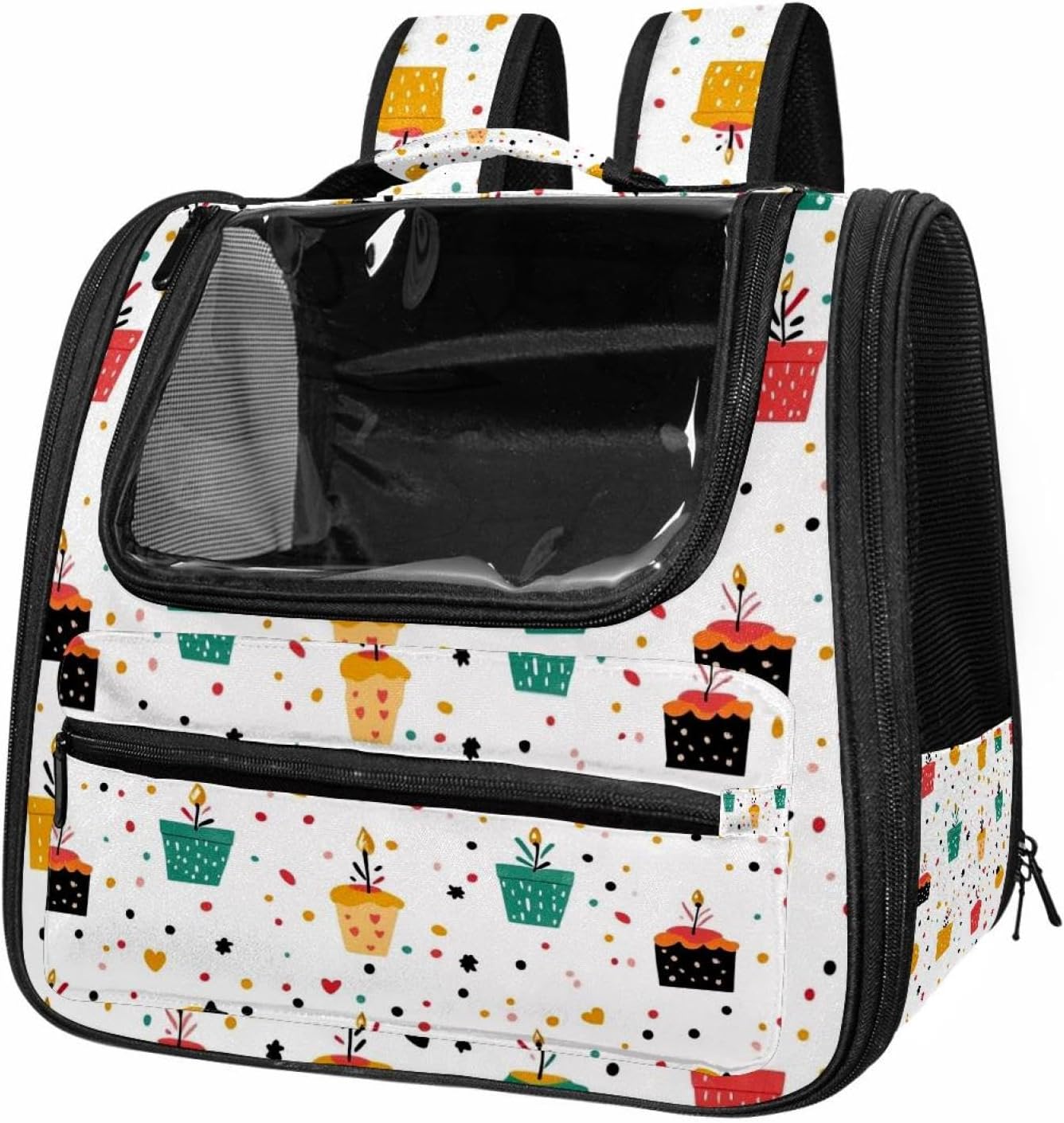 New Year and Birthday Pet Carrier Airline Approved Soft Sided Portable Cozy Travel Pet Bag, Car Seat Safe Carrier for Cats and Dogs