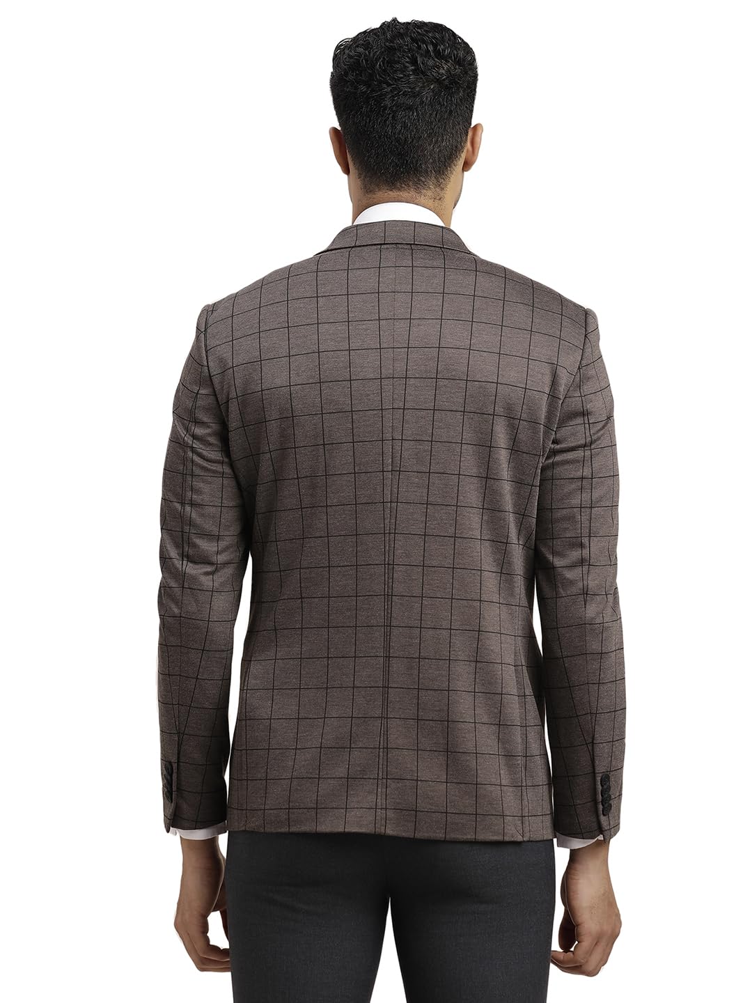 Turtle Blazer casual a cuadros de rizo y rayón para hombre, ajuste a medida, ligero y estructurado para un estilo casual elegante