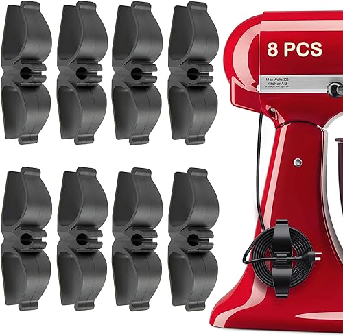 Miniatura 9 de Organizador de Cables para Electrodomésticos, Paquete de 8 Organizadores de Cables de Electrodomésticos de Cocina Mejorados Adhesivos Organizador de