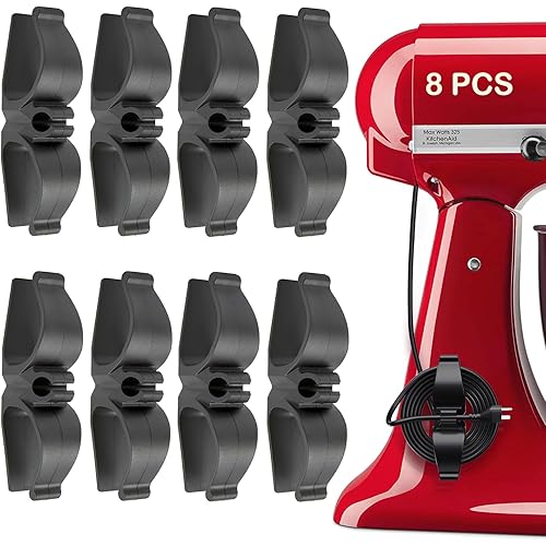 Upgraded kitchen appliance cord organizers Stick On Appliance Wire Organizer, Cord Organizer for Appliances Wire Wrapper for Kitchen Appliances Mixers, Coffee Maker, Pressure Cooker