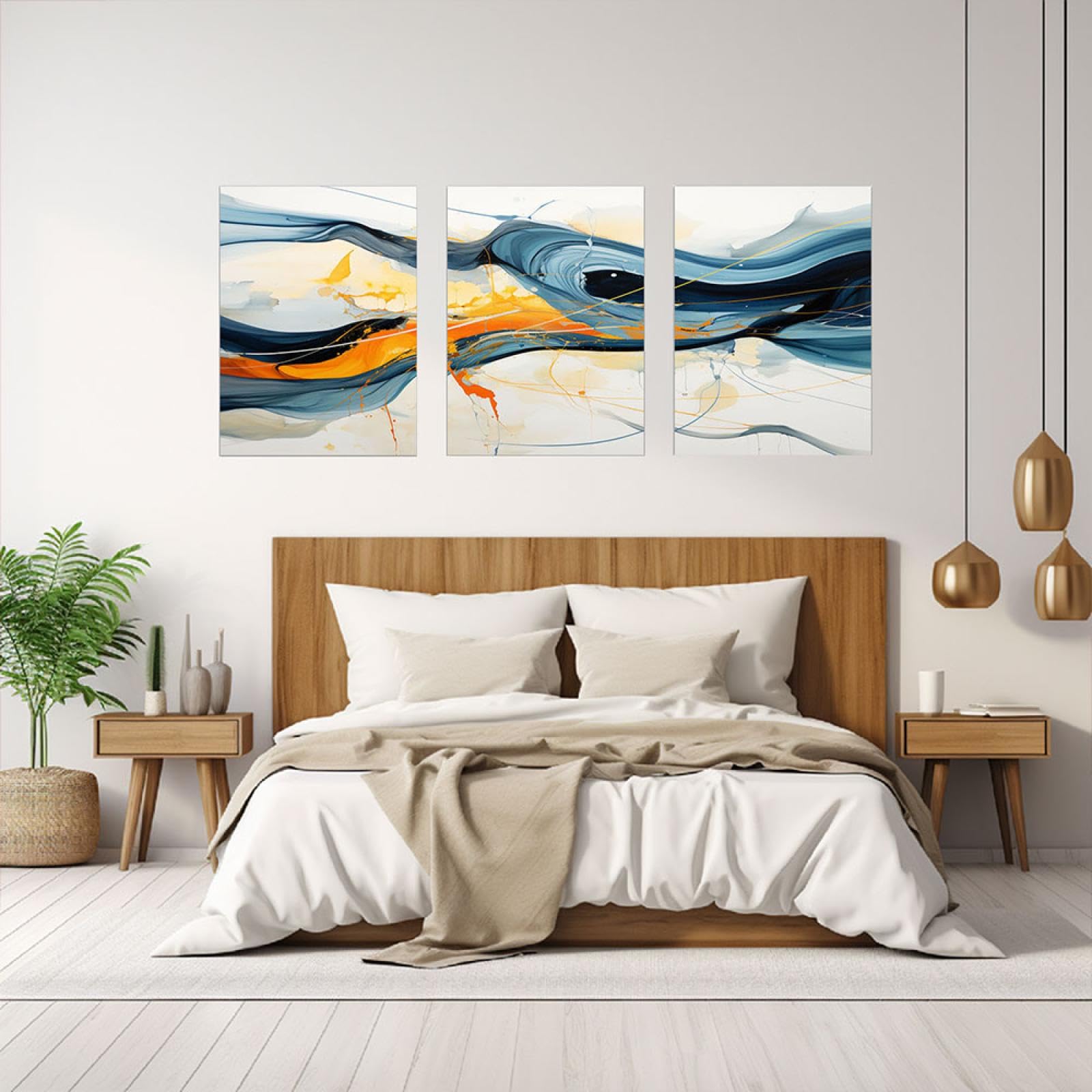 抽象画 額付き Amazon.co.jp: SHYAMIC アートパネル 抽象 3枚セット飾り絵 抽象画, 青