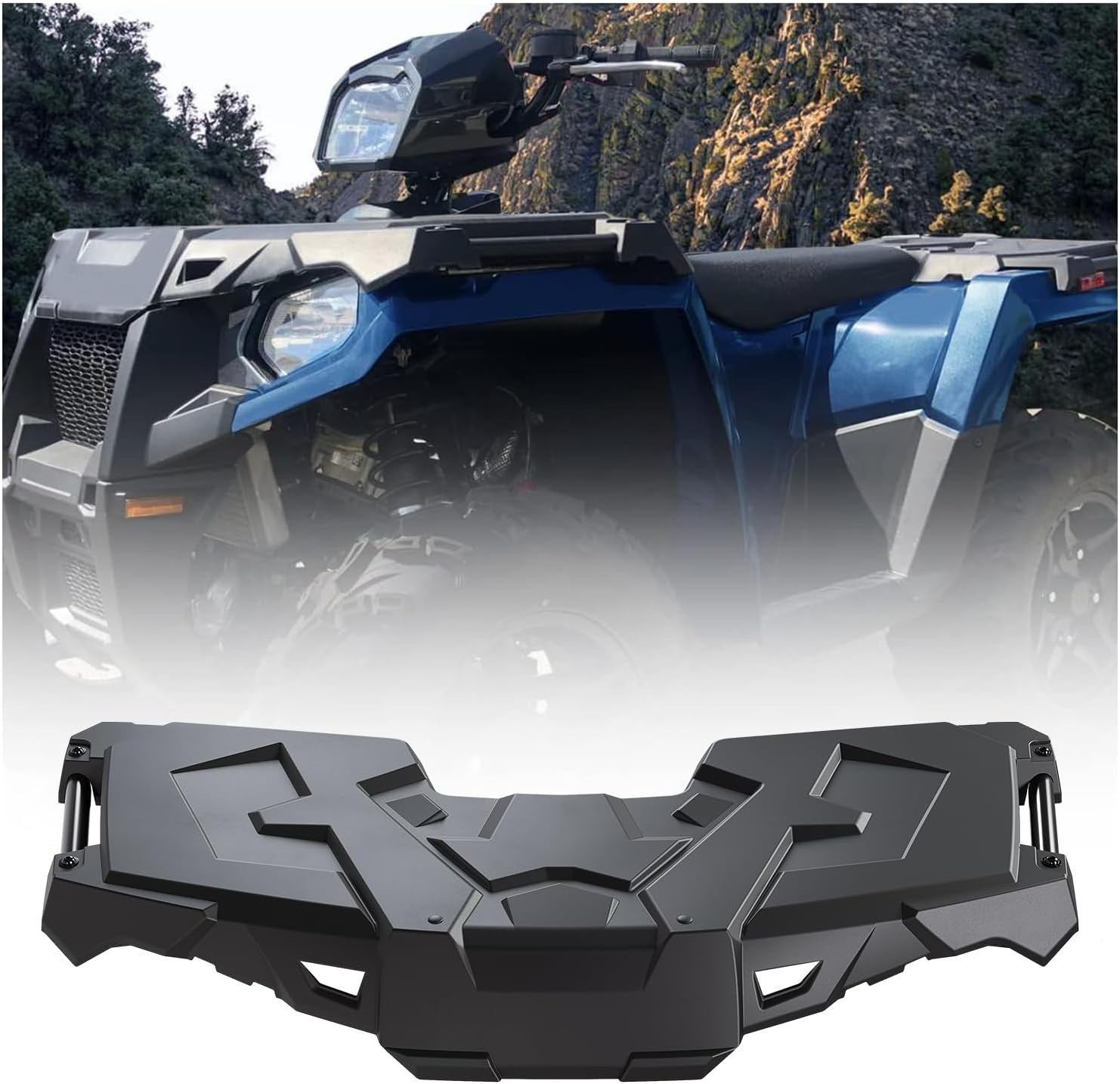 Kojem Front Storage Rack Compatible with 2014-2021 Polaris Sportsman 450 570 SP X2 ETX / 2015 Hawkeye 325 2X4 / 2017 Farmhand HD 450 2x4 Front Cover Rack Replacement 2636440-070