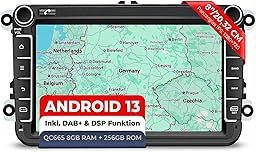 M.I.C. AV8V7-Ultra Android 13 Autoradio mit Navigation: Snapdragon 665, 8GB+256GB, 8 Zoll, DSP, SIM, Wireless Apple CarPlay & Android Auto, DAB+, CANBUS, GPS – für VW/ŠKODA/SEAT (RNS/RCD Ersatz)