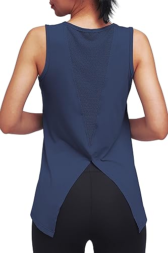 Miniatura 3 de Mippo - Camiseta deportiva sin mangas para mujer, para entrenamiento, yoga, deportes, correr