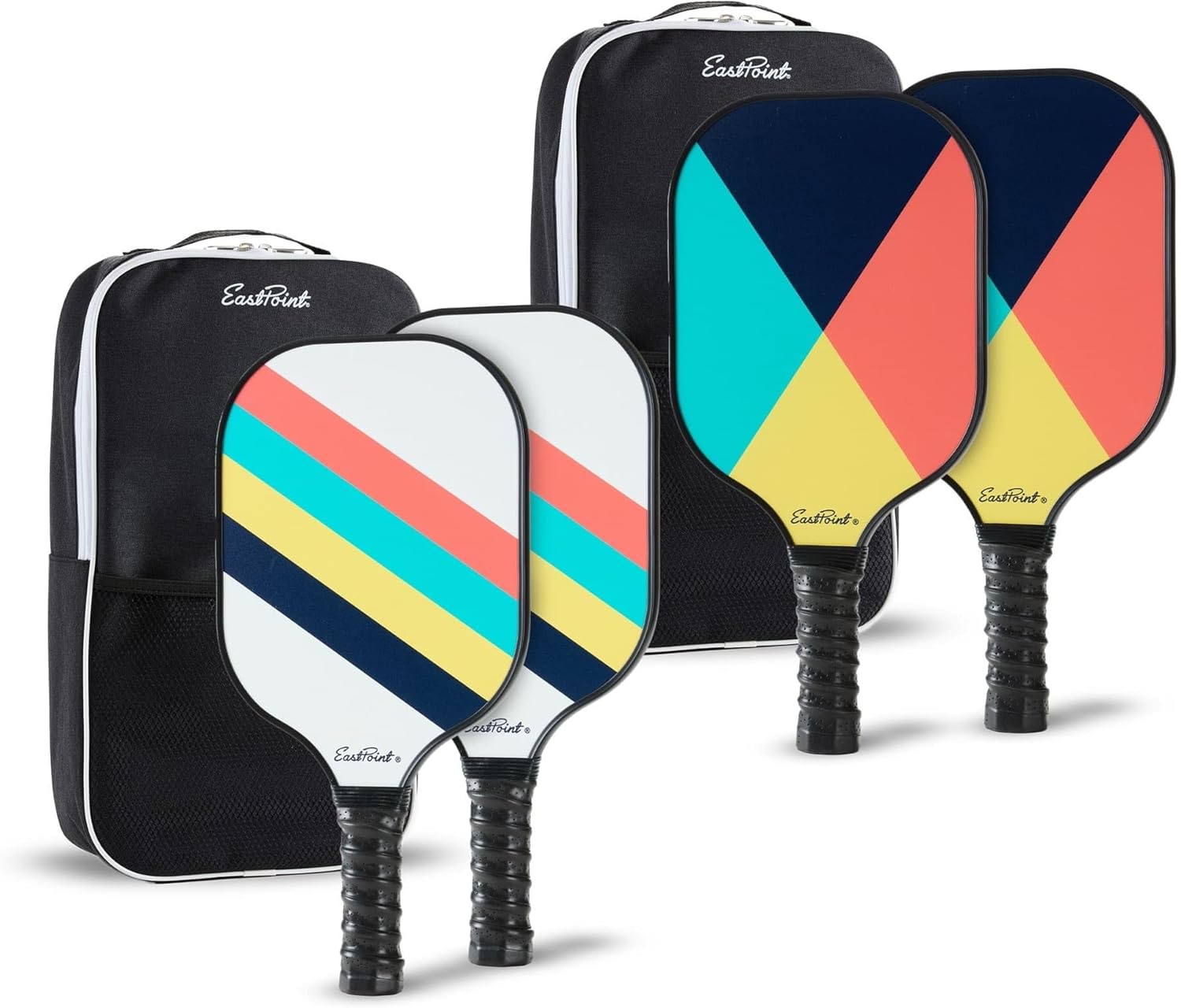 EastPoint 4-Player Fiberglass Pickleball Paddle Set