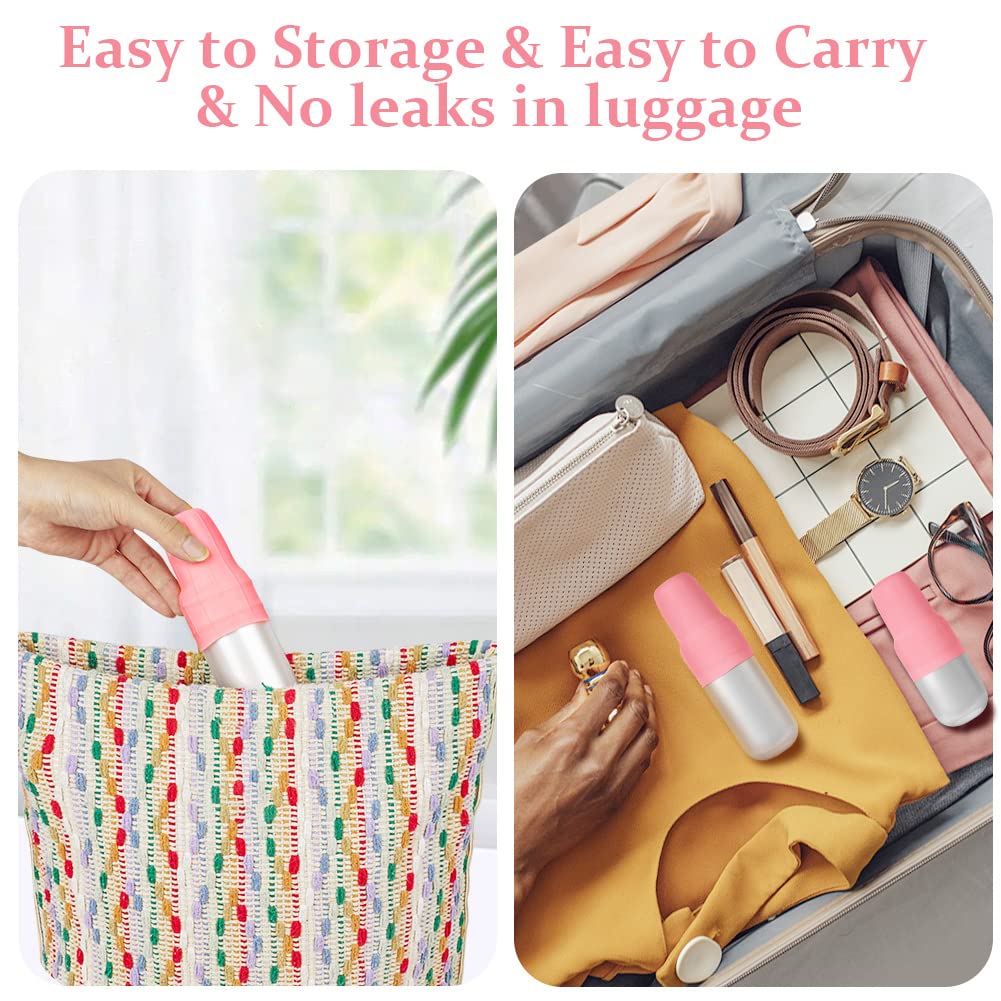 Aucuu 10PCS Fundas de silicona para botellas de viaje, Mangas elásticas para Viajes a Prueba de Fugas, Fundas de Silicona para artículos de tocador de Viaje, para artículos de tocador