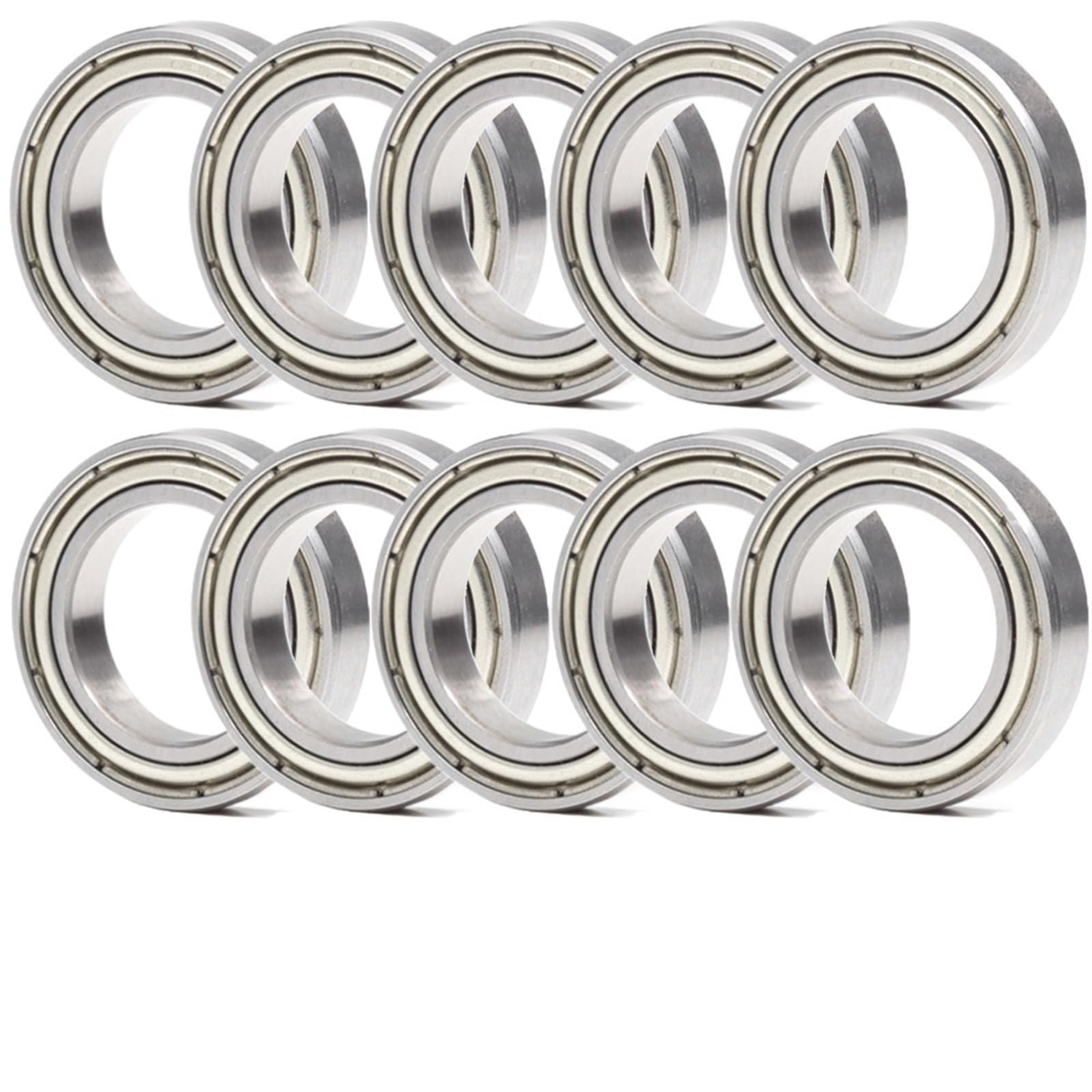 Roulements à billes à section mince 6802ZZ – 15 mm x 24 mm x 5 mm (10 pièces) – Roulements blindés métalliques durables for usage industriel