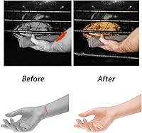 Vista 3 de Funda extra larga de 22 pulgadas para horno, protector de silicona para horno, resistente al calor, protector de borde de estante de horno, sin BPA