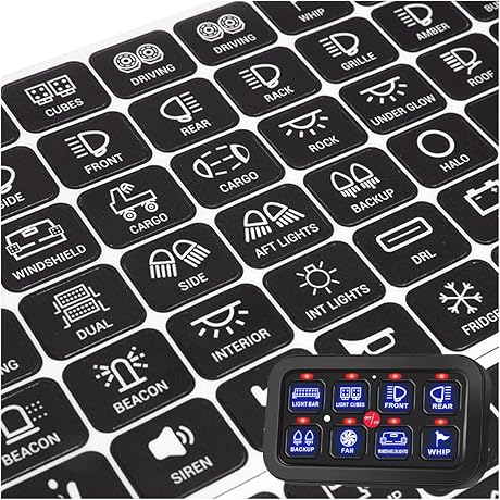 120PCS Car Switch Panel Stickers for Safe and Convenient Operation