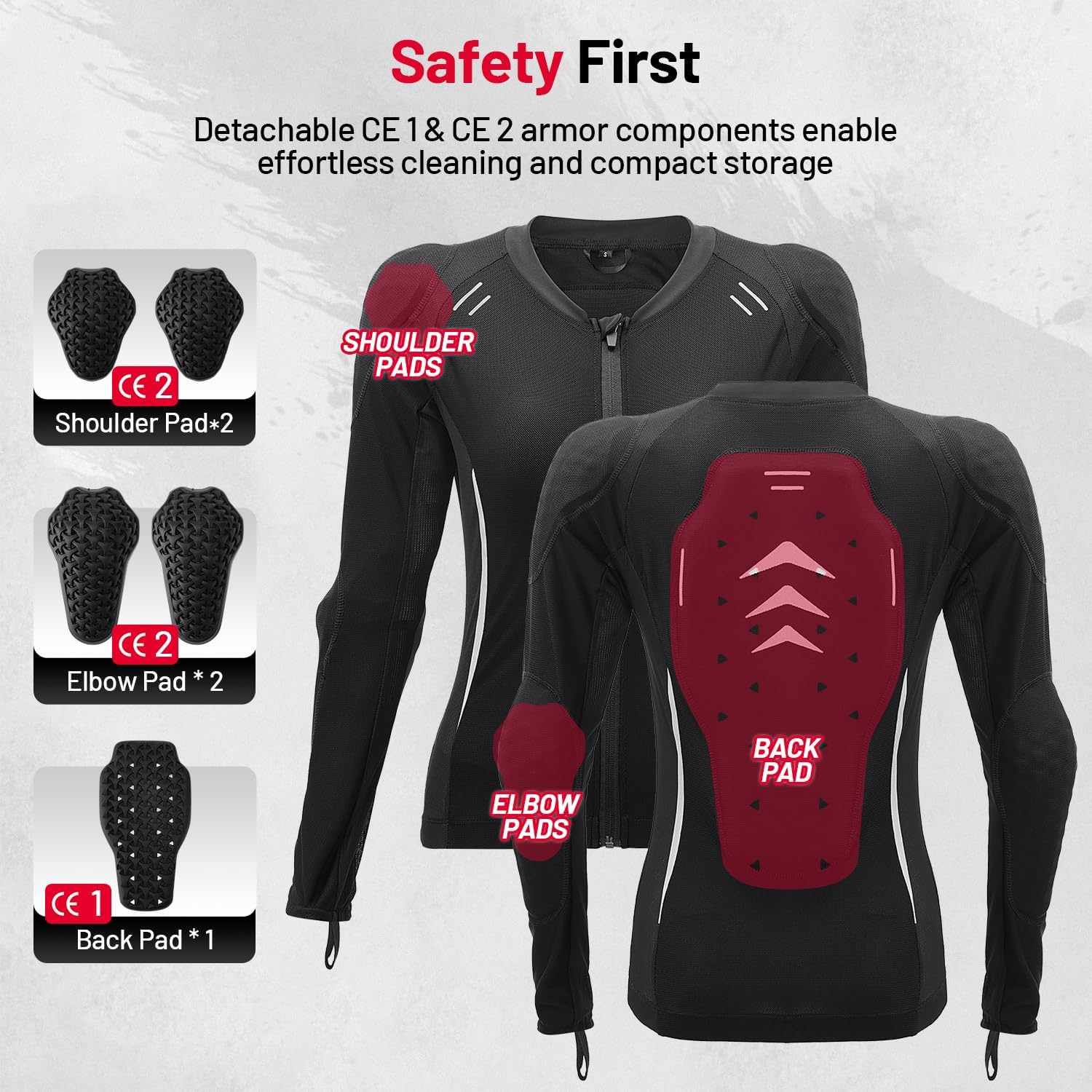 Women's Mesh Motorcycle Jacket with CE Certified Protective Jacket Motorcycle Riding Shirt for Motorcycle Bicycle - Image 6