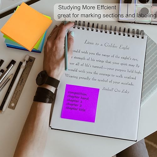 Miniatura 7 de Beieverluck Paquete de 48 notas adhesivas emergentes de 3 x 3 pulgadas, bloc de notas autoadhesivas coloridas para oficina, hogar, escuela, reunión,