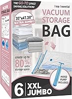Vista 18 de 20 bolsas de almacenamiento al vacío, bolsas de ahorro de espacio (4 Jumbo/4 Grandes/4 Medianas/4 Pequeñas/4 Enrollables) de compresión