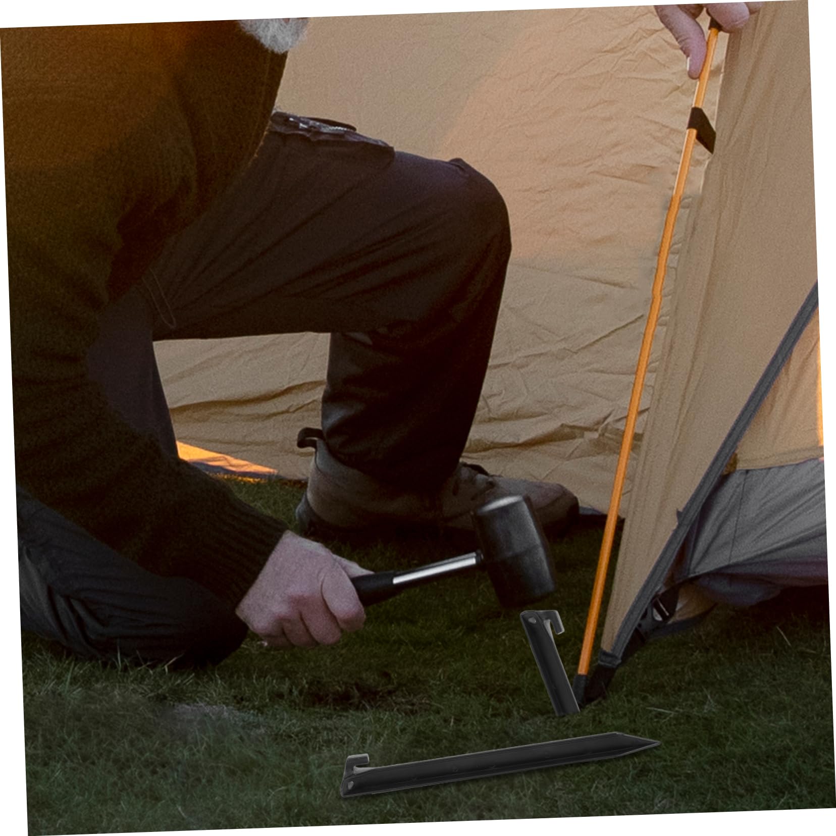 INOOMP 30pièces Piquets De Tente Plastique pour Camping Fixation Tarp Accessoires De Plein Air pour Sol Difficile Et Tentes