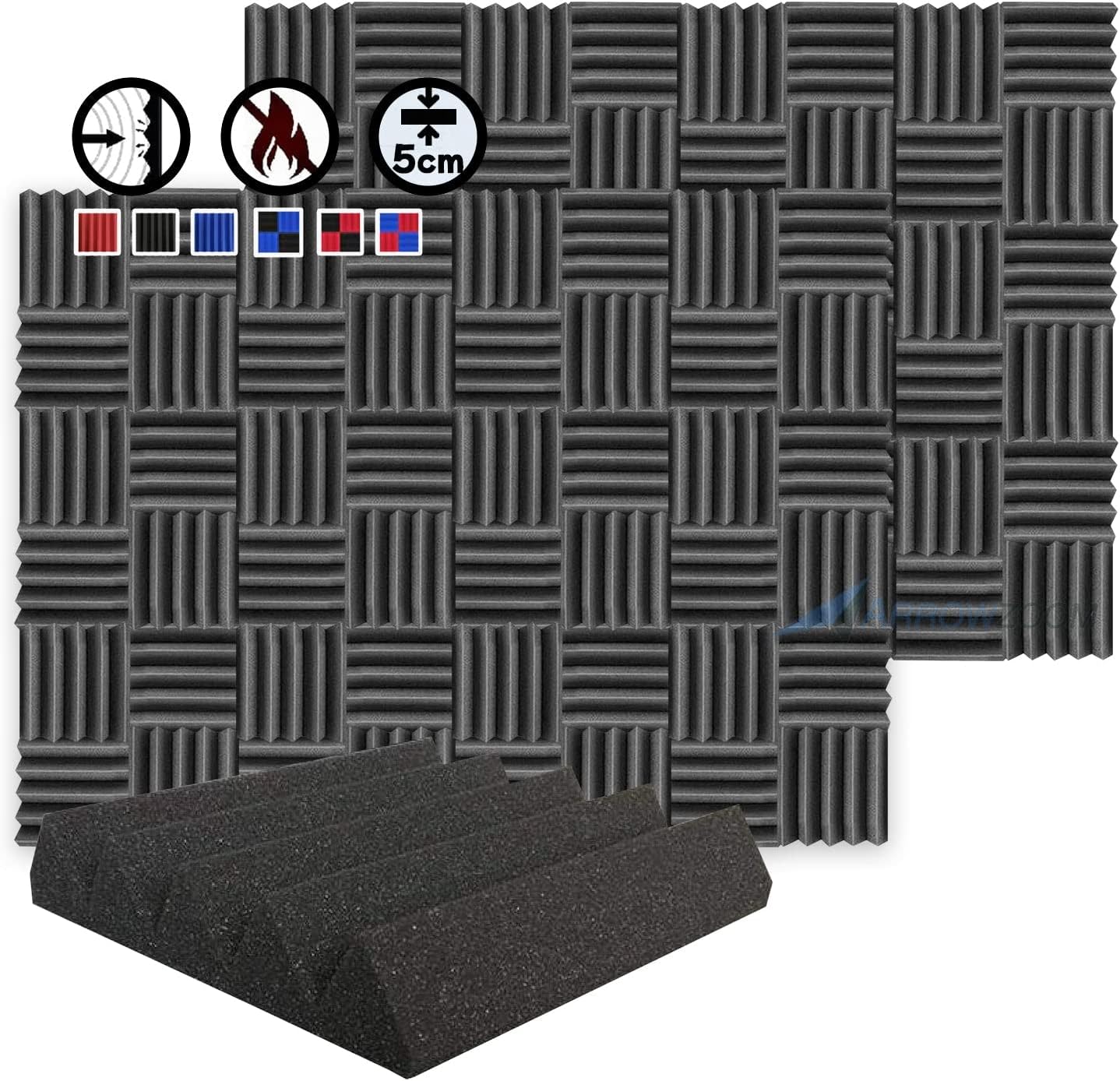 Arrowzoom 96 Acoustic Panels Wedge Sound Absorbing Acoustic Treatment ...