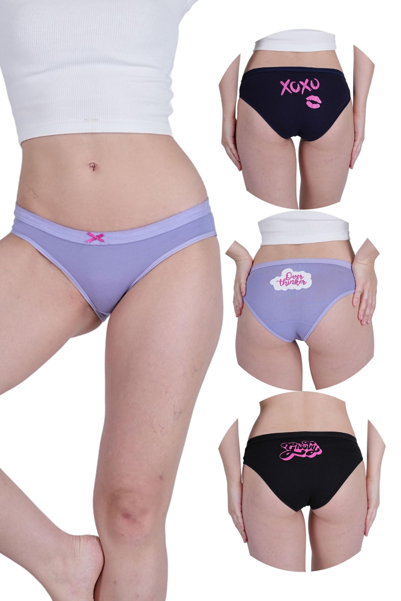 Women's Bikini Panties | Low Waist | Cotton Spandex Medium Coverage Panty-image-18
