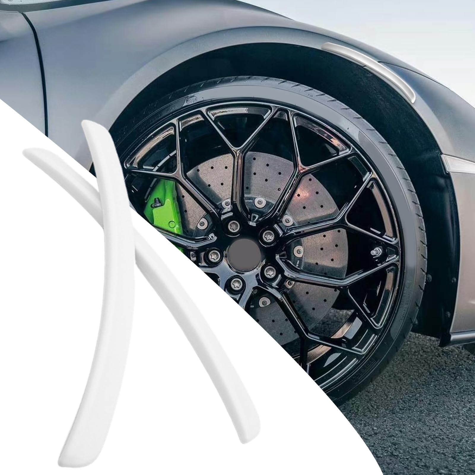 Finitura passaruota, striscia adesiva decorativa per parafango, finitura auto anti-collisione con materiale robusto e flessibile, design facile da installare, accessorio automatico per la guida in aut
