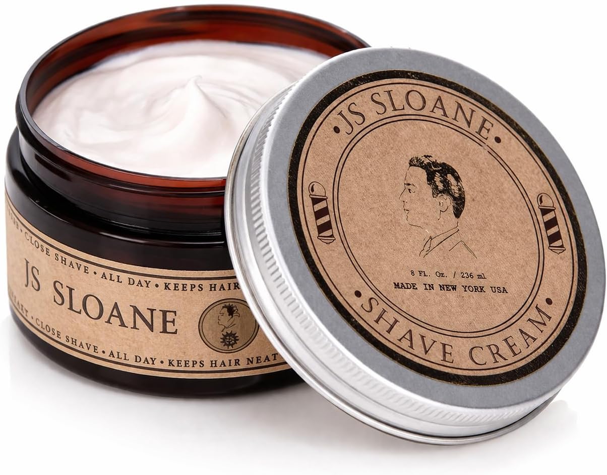 Shave Cream for Men – Rich Lather for Close & Comfortable Shave – Helps Prevent Razor Burn & Bumps – Ideal for Safety & Straight Razor – Premium Men’s Grooming Cream (8 oz)