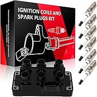 Vista 59 de Paquete de bobinas de bobina de encendido SCITOO compatible con Nissan Versa 1.8L 2007-2012 para Versa 1.6L 2009-2012 para FX50 5.0L 2009-2013 UF549