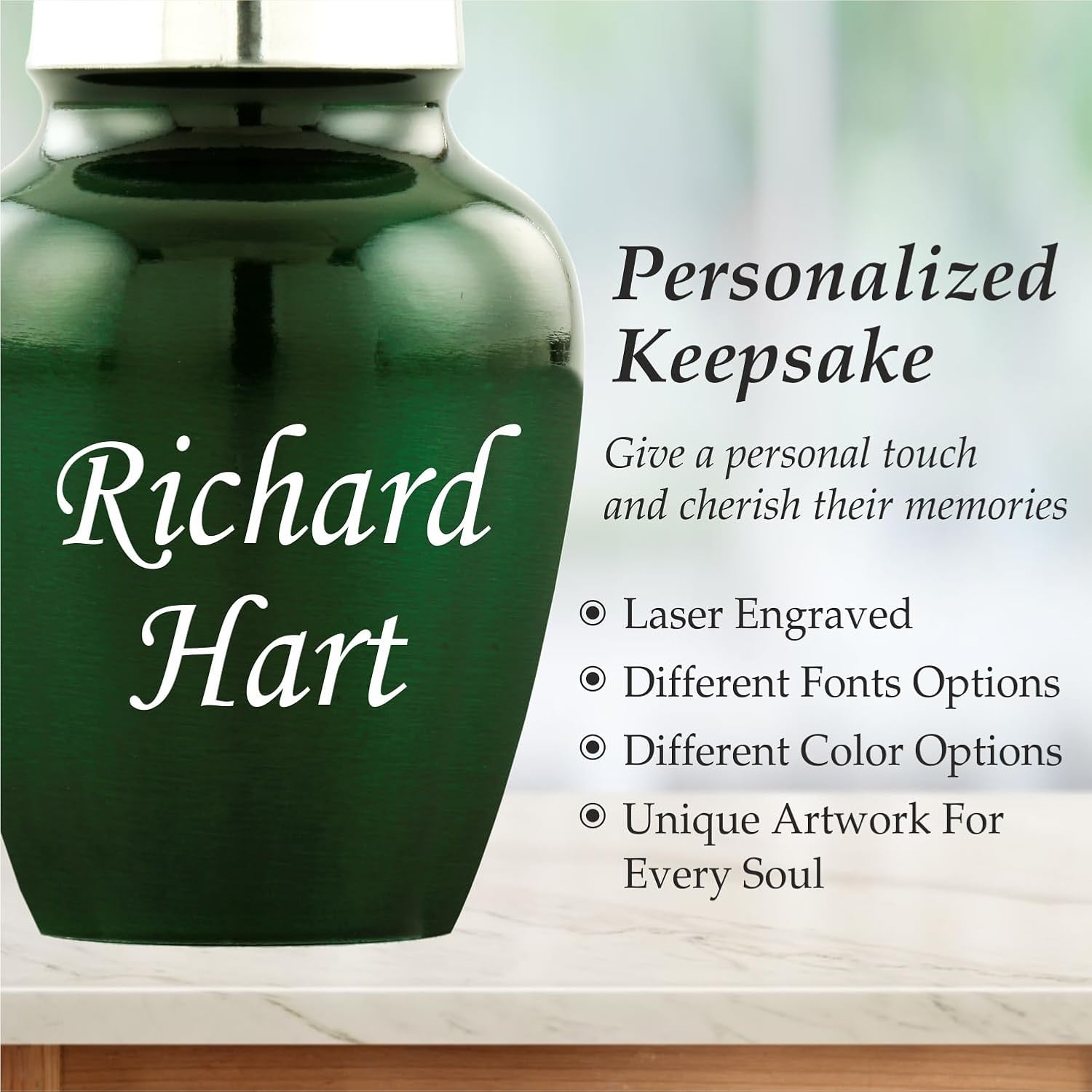Personalized Engraving Angel Wings Keepsake Cremation Urns for Human Ashes - Decorative Urns for Ashes Female & Male, Urns for Ashes Adult, Funeral Urns - 4 Small Keepsakes