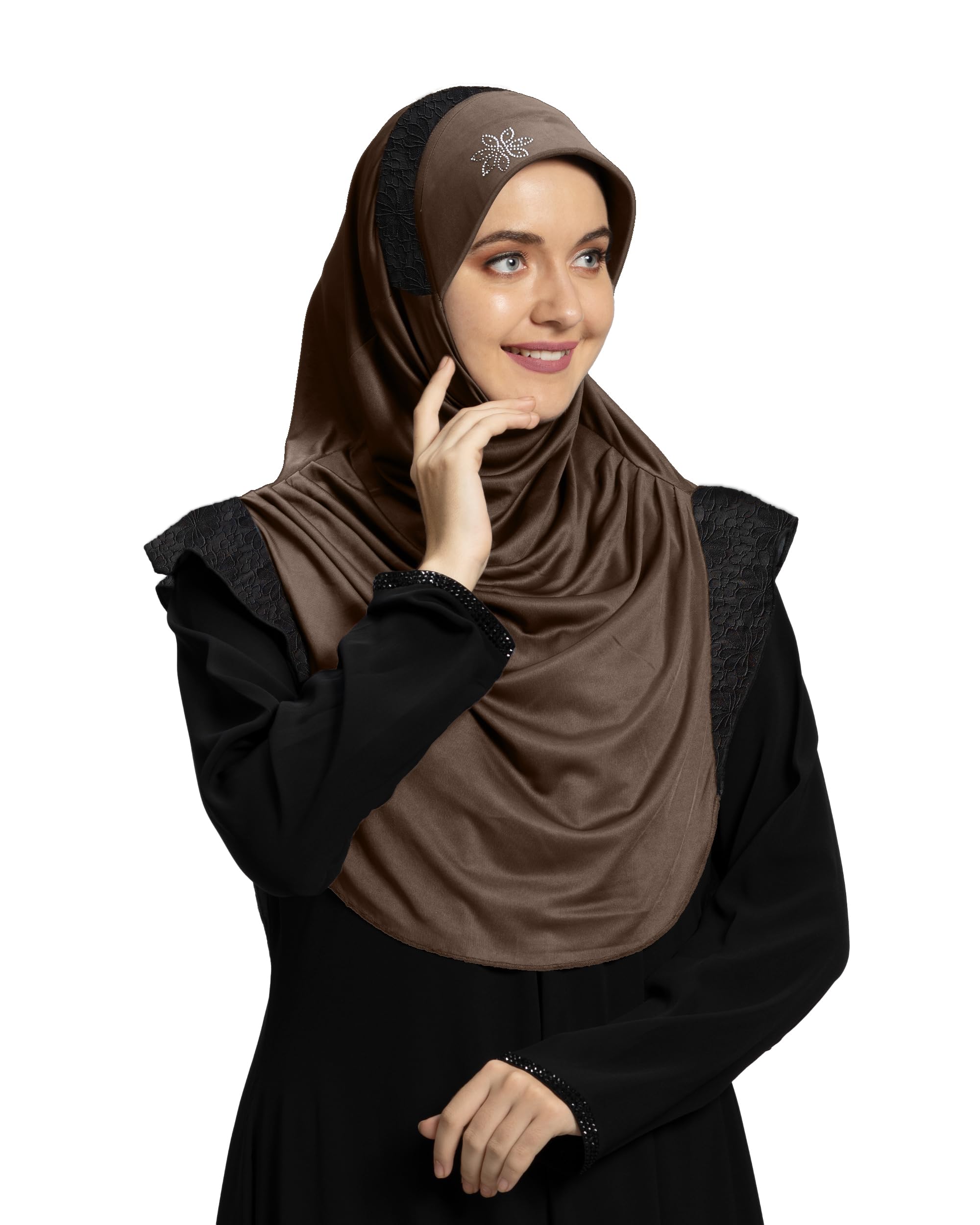 mehar Hijab's Modest Women's Stylish Designer headwear Feel Good Fabric Naaz Hijab XL-picture-32