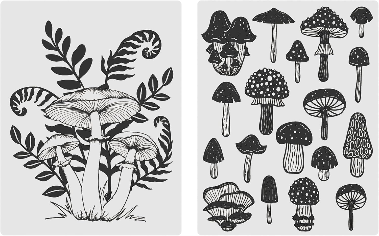 Recollections Mushroom Embossing Folders Set, 12 Pack