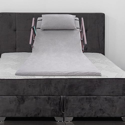Miniatura 4 de Respaldo de cama elevador eléctrico, elevador de almohada médica portátil con control remoto, barandilla plegable, alfombrilla larga, capacidad de