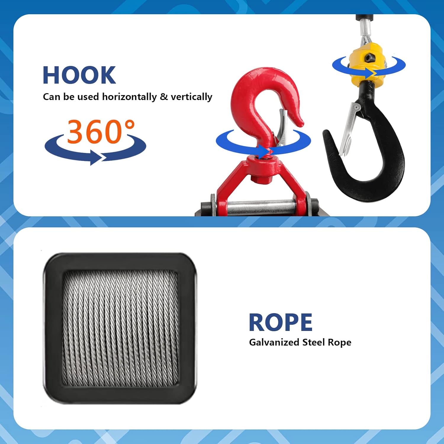 3 in 1 Electric Hoist Winch 1100lbs Portable Electric Winch, 1500W 110V Power Winch Crane, 25ft Lifting Height, w/Wire and Wireless Remote Control, Overload Protection for Lifting Towing