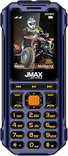 Jmax Sports Dual Sim Display 2.4 inches, 3000 mAh Battery Open FM Vibration Power-Saving Mode Talking Phone 1 Year Warranty- Dark Blue