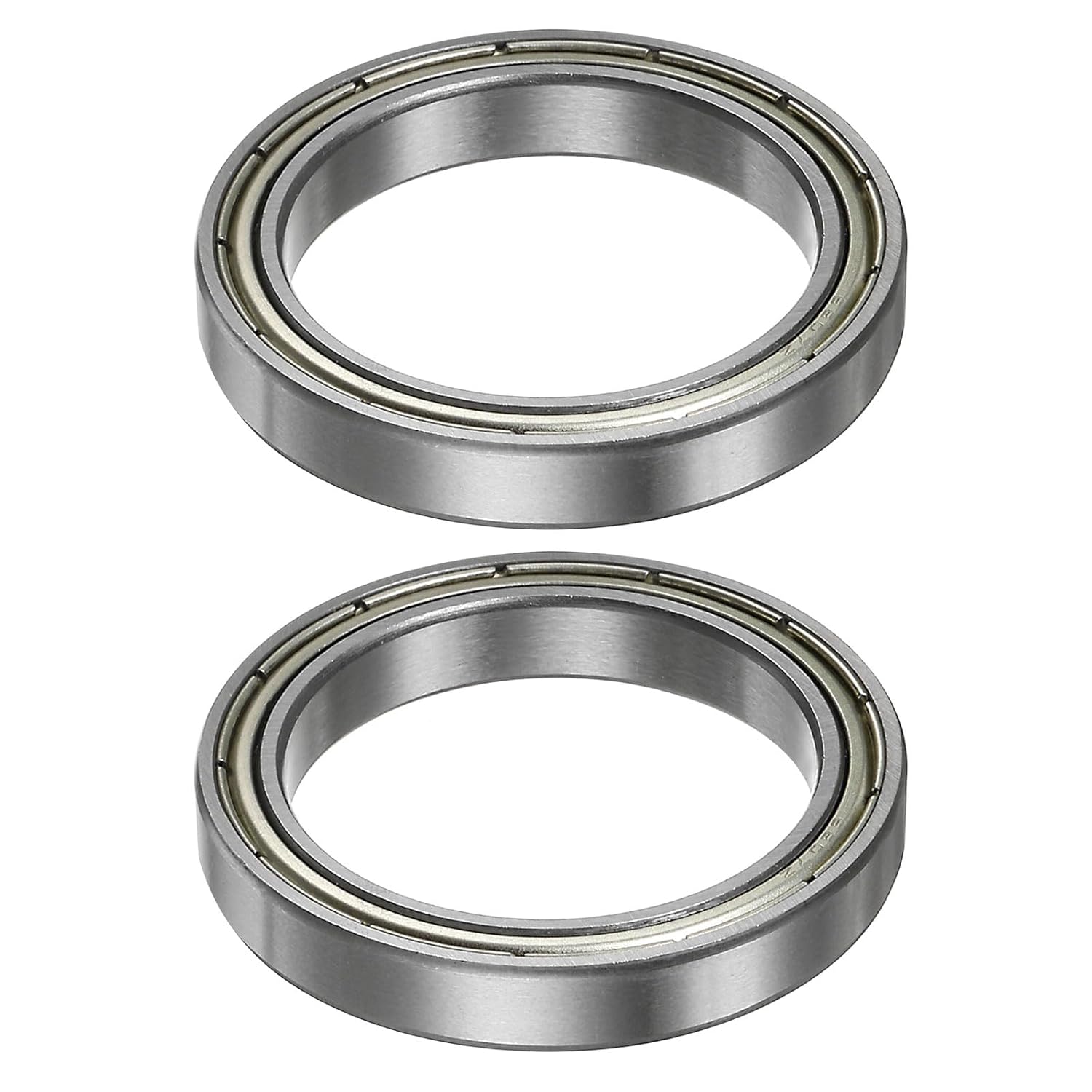 HARFINGTON 2pcs 6807ZZ Deep Groove Ball Bearings 35mm Bore 47mm OD 7mm Thick Chrome Steel Double Shielded Bearing for Motors Pumps Conveyors