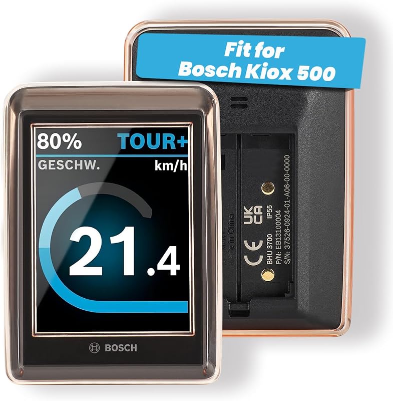 Folie de protecție ecran și husă de protecție Besudo pentru Bosch Kiox 500, roz, accesoriu pentru e-bike BHU3700, rezistent la zgârieturi și șocuri