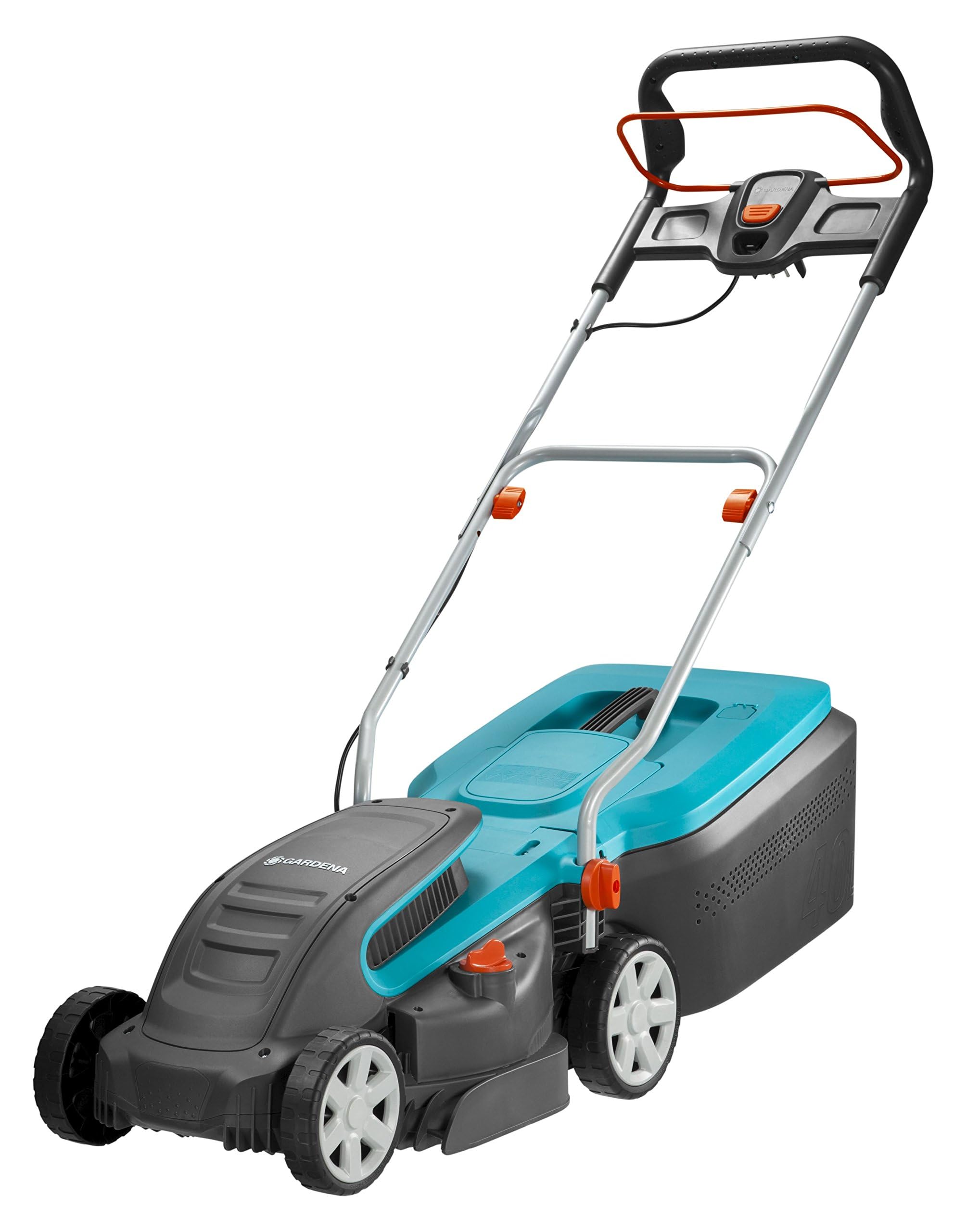 Tosaerba Elettrico Gardena Powermax 1400/34: per Superfici Sino a 400 M², Larghezza di Taglio 34 Cm, Capacità 40 L, Altezza Taglio 20-60 Mm (5034-20)