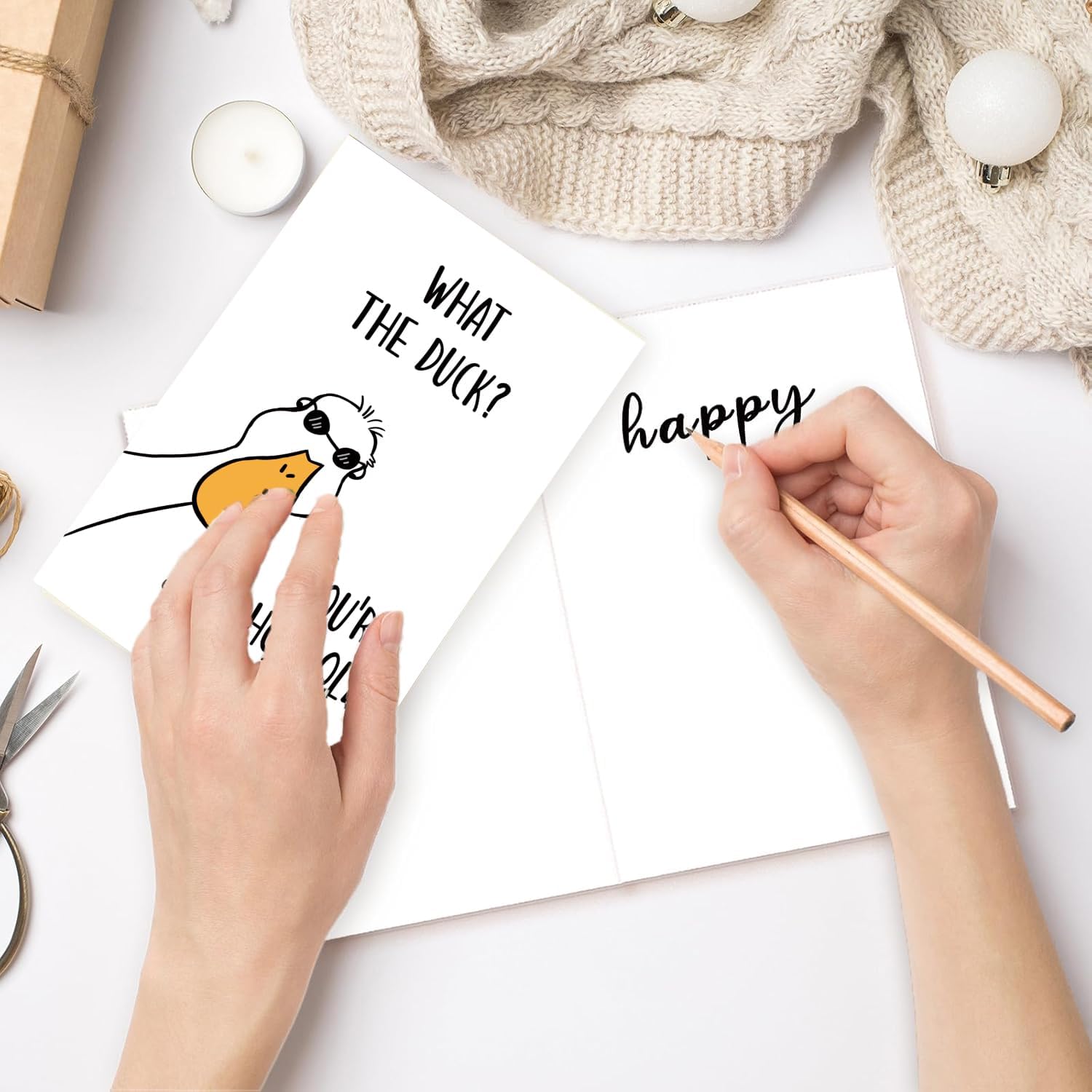 Funny Birthday Card from Duck,Birthday Card For Wife, Husband,Friends,Family Members, or Coworkers,Humorous Duck Birthday Gift - Image 2