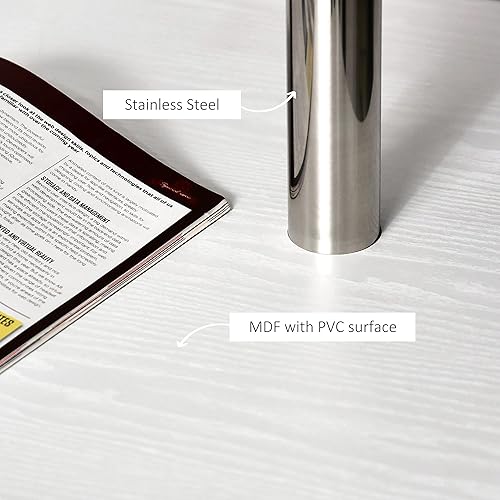 Miniatura 5 de HomCom combo de escritorio esquinero y estantes giratorios